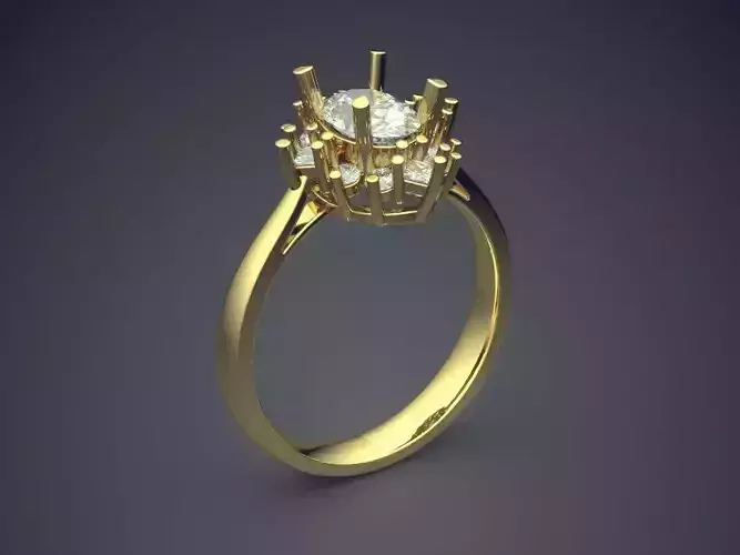 Engagement Ring With Diamonds 1197