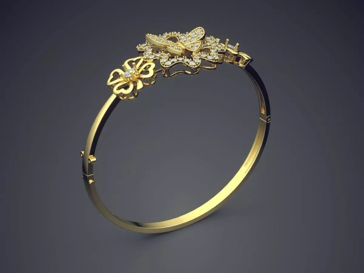 Thin Wedding Ring With Tiny Diamonds 1199 3D print model_0