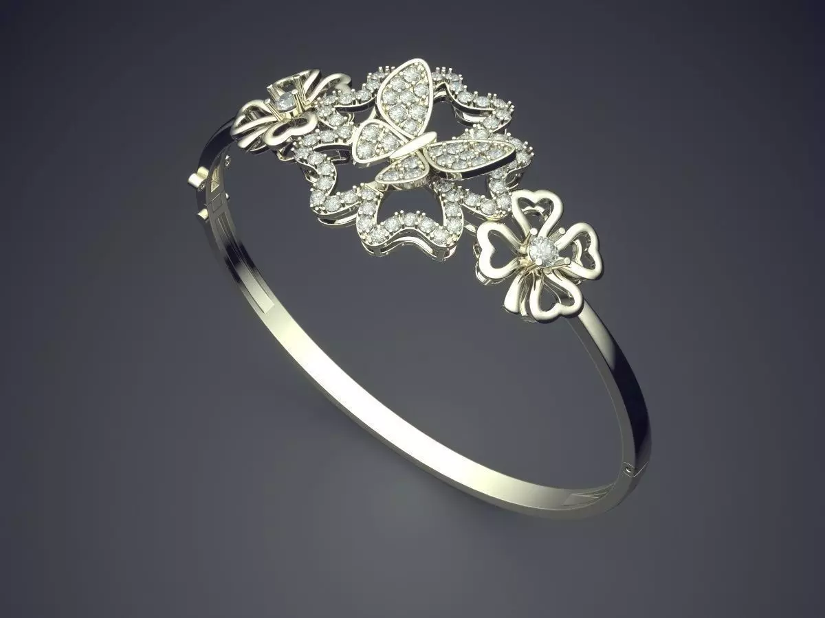 Thin Wedding Ring With Tiny Diamonds 1199 3D print model_1