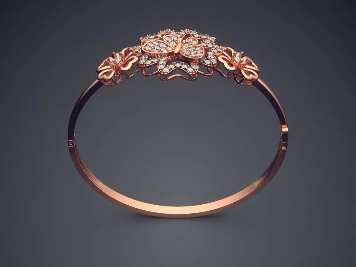 Thin Wedding Ring With Tiny Diamonds 1199 3D print model_2