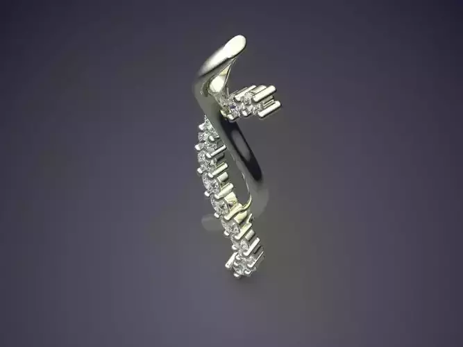 Unique Oblong Pendant With Diamonds 1187