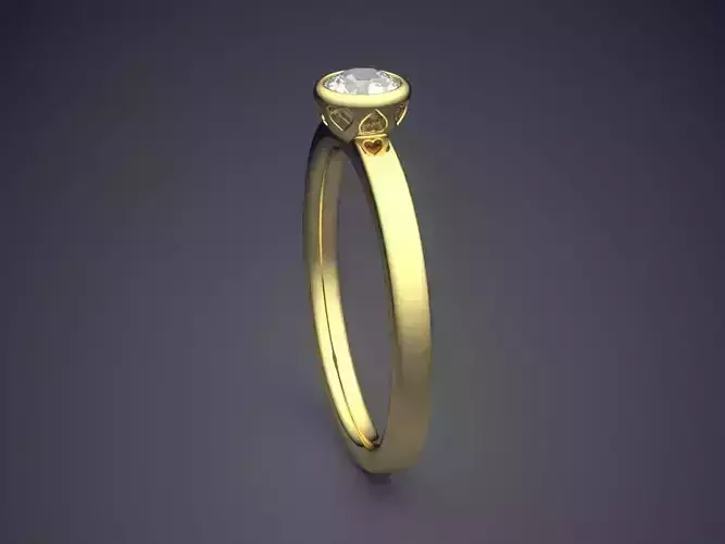 Simple Wedding Ring With Oval Diamond 1186