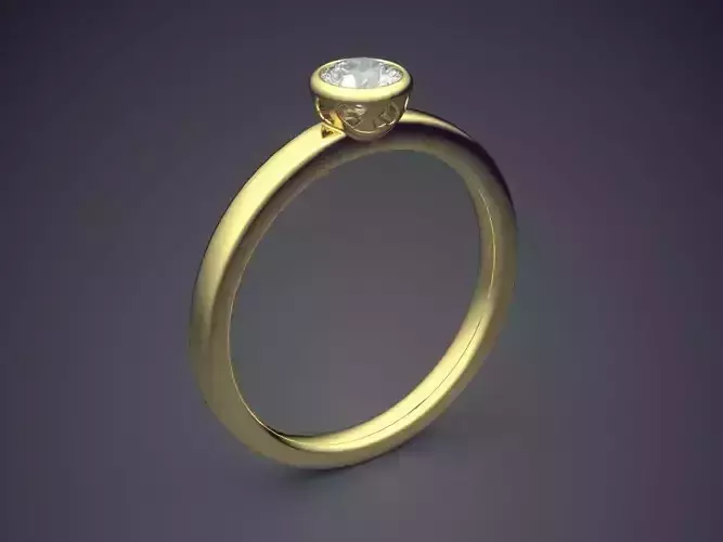 Simple Wedding Ring With Oval Diamond 1186