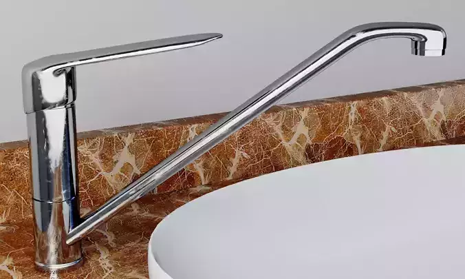 Faucet Water tap with imperfections 3D model