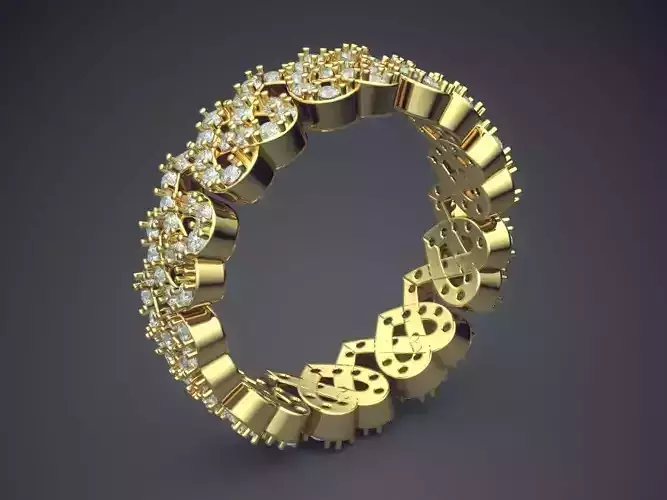 Wedding Ring Full of Small Diamonds 1183