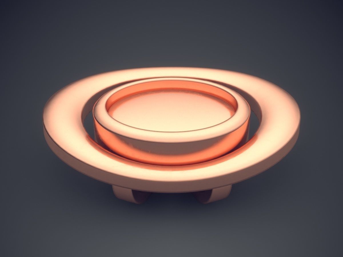 Unique Futuristic Circle Shape Pendant 1172 3D print model_2