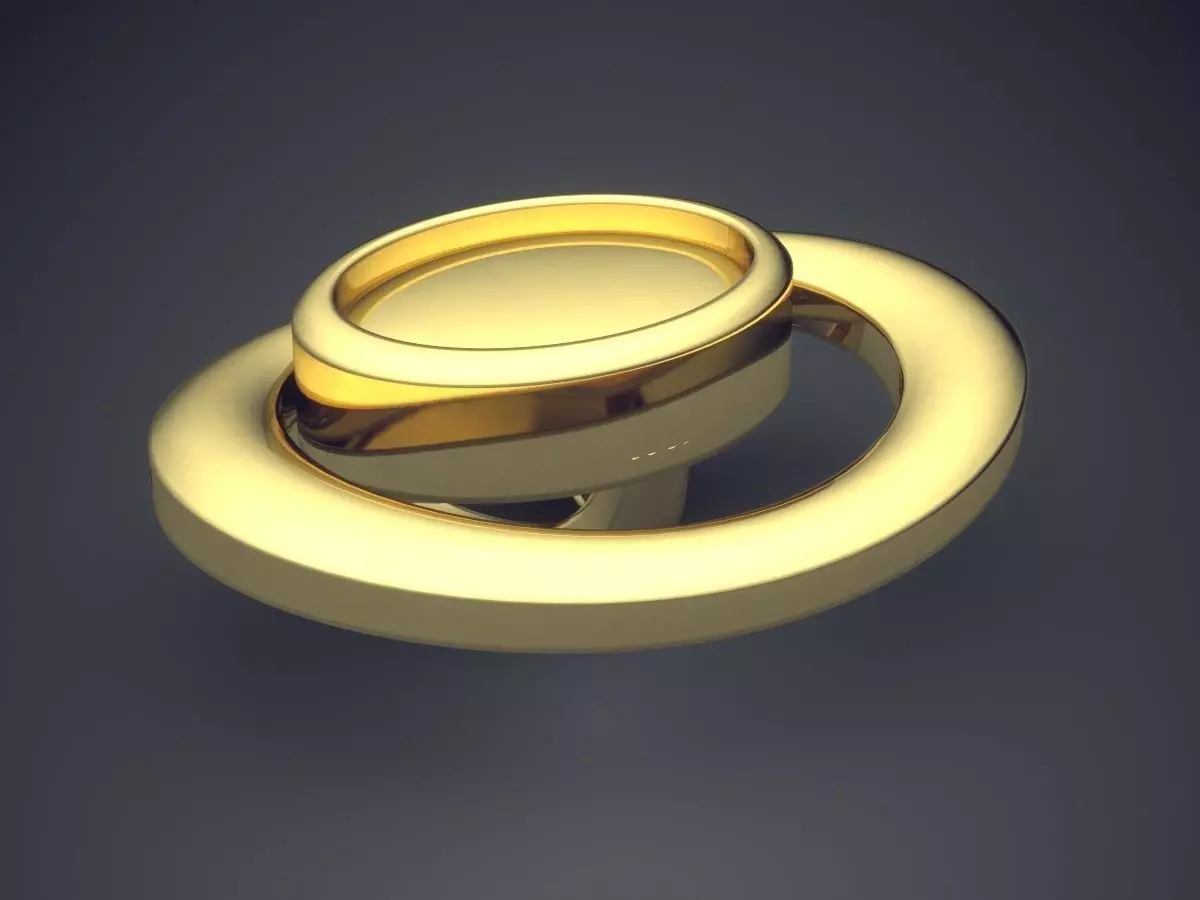 Unique Futuristic Circle Shape Pendant 1172 3D print model_0