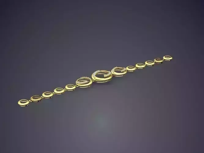 Bracelet With Small Oval Diamonds 1166 3D print model