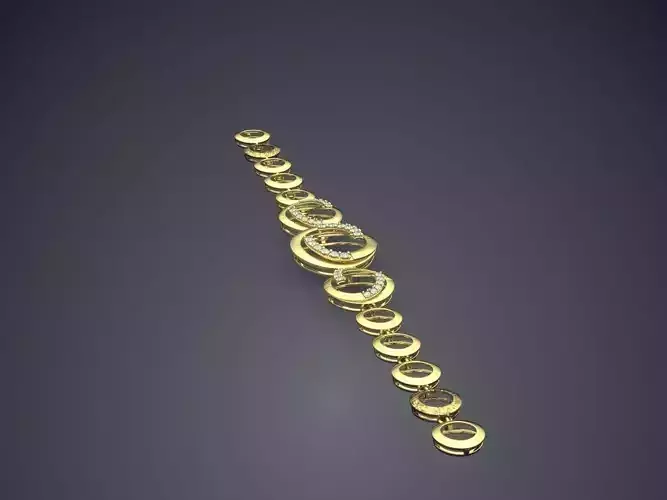 Bracelet With Small Oval Diamonds 1166