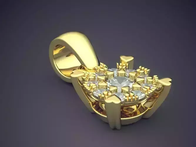 Elegant Diamond Pendant for Women 1165