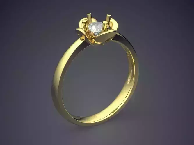 Petite Subtle Engagement Ring 1164