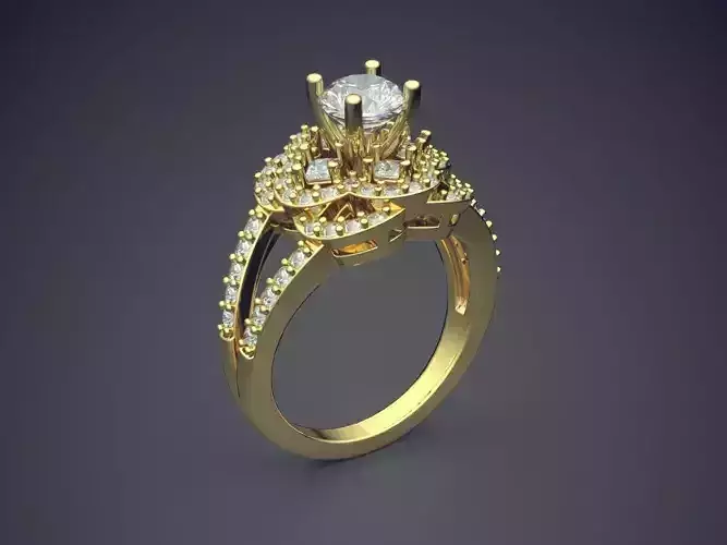 Ring With Diamonds 1162 3D print model