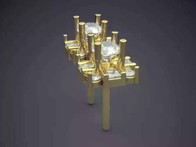 Simple Earrings With Diamonds 1157