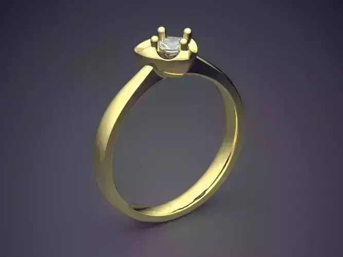 Thin Ring With Small Diamond 1156