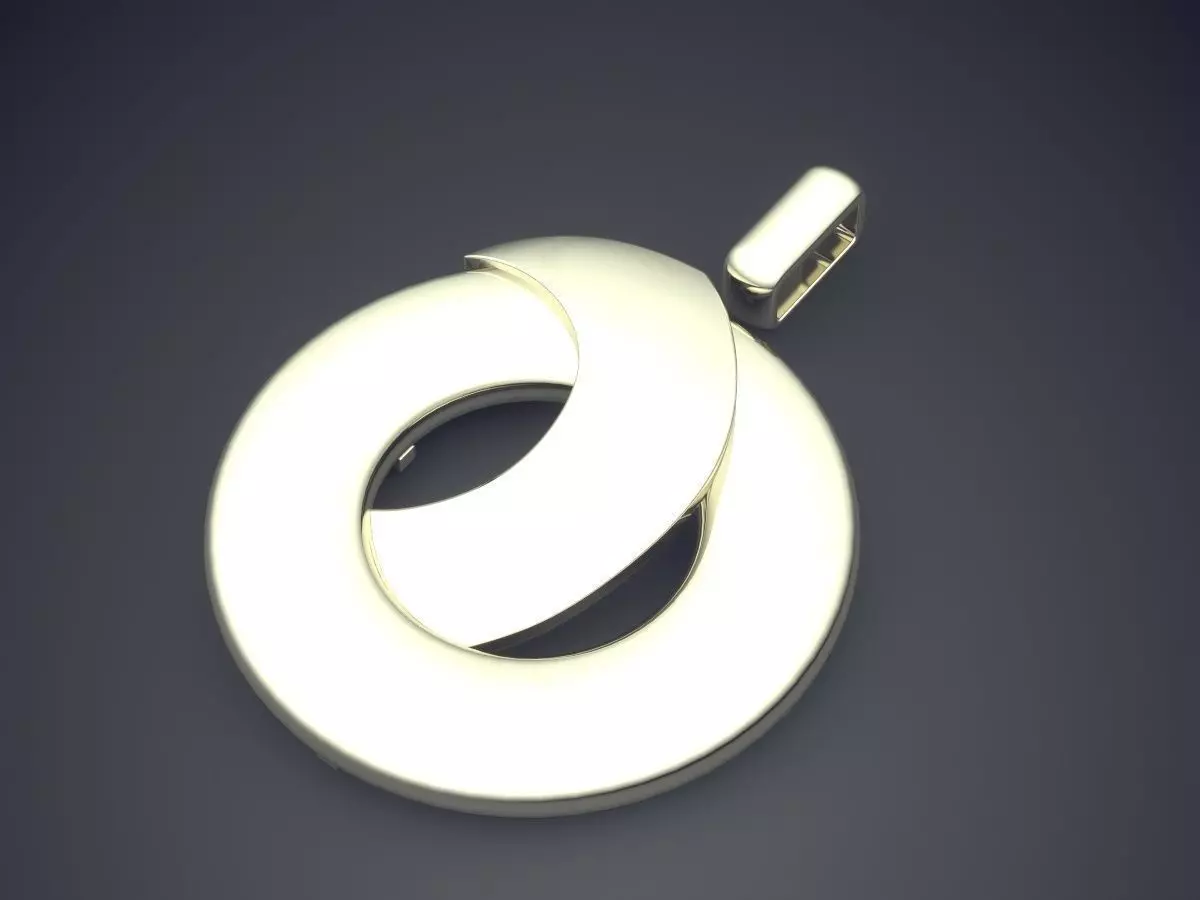 Simple Pendant 1151 3D print model_1