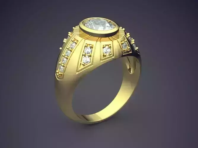 Massive Diamond Ring 1145 3D print model