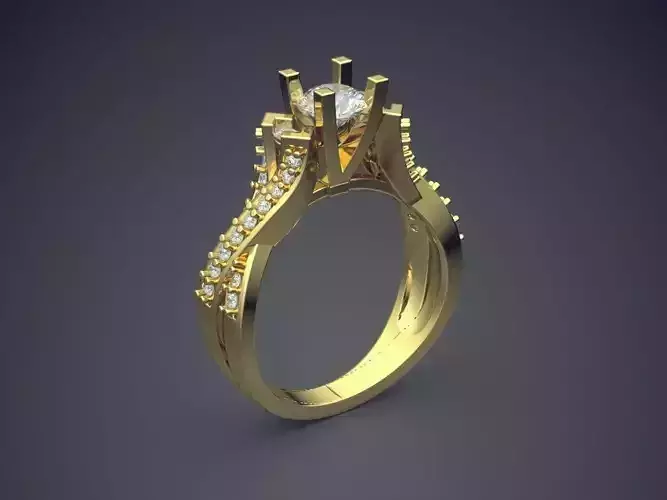 Wedding Ring With Small Diamonds 1147