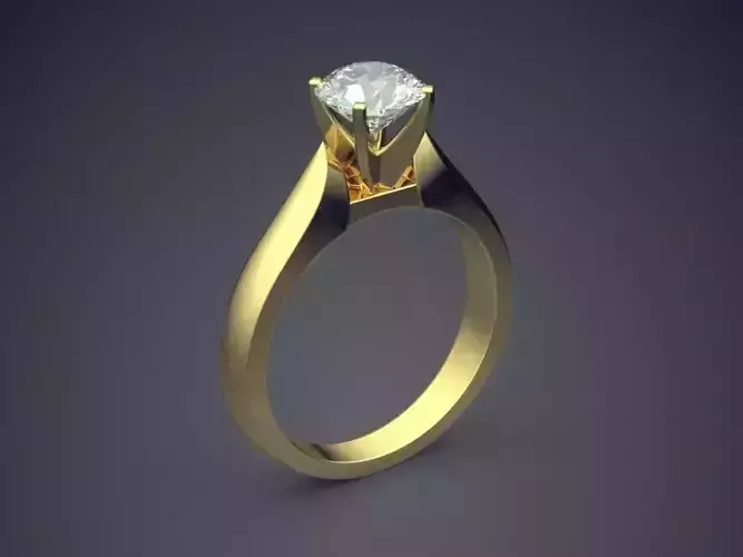 Simple Ring With Diamond 1138