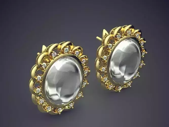 Earrings With Big Pearl 1131