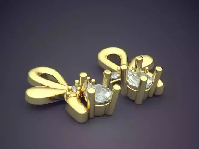 Earrings With Diamonds 1124