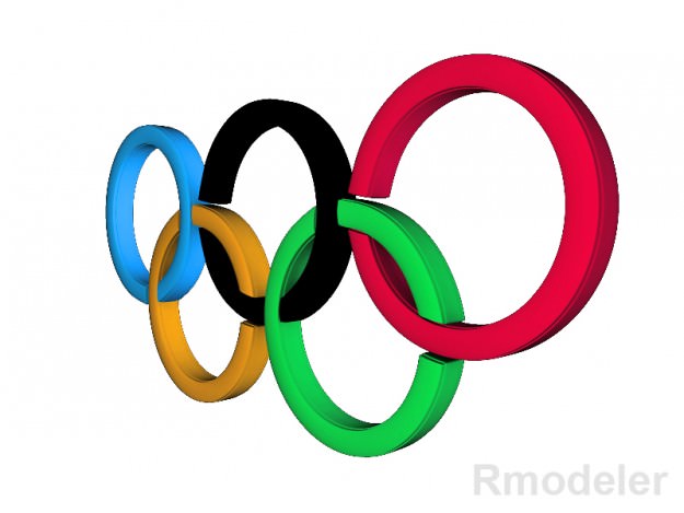 Olympic 3d Logo 3D model_2