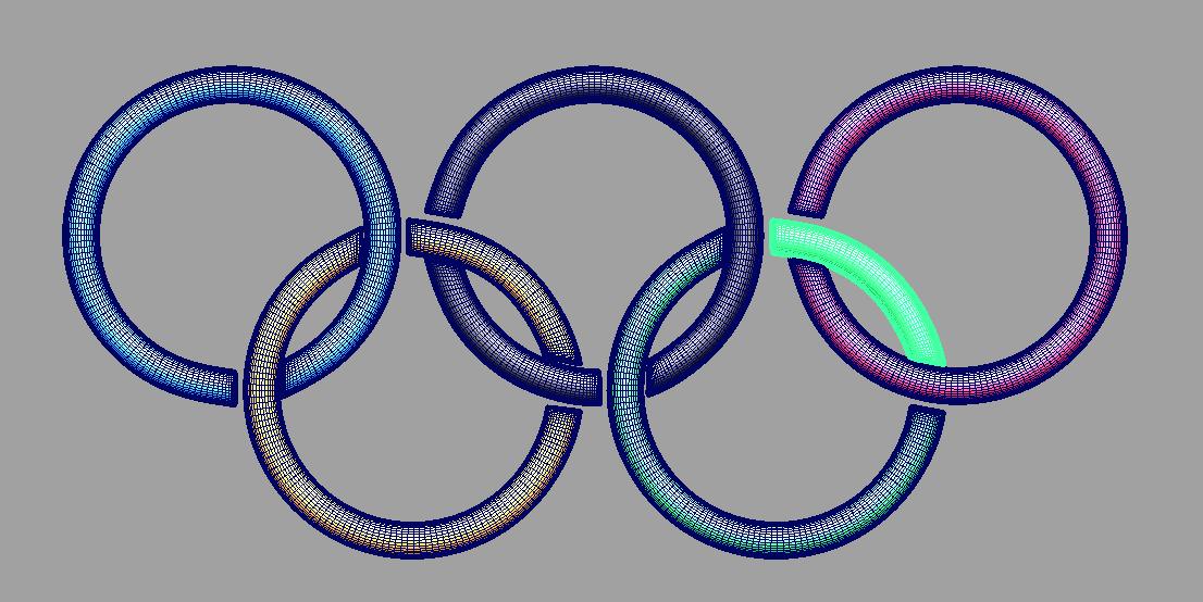 Olympic 3d Logo 3D model_3