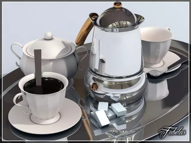 Coffee service tray 3D model
