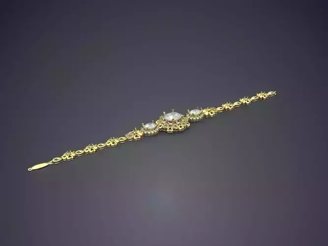 Bracelet With Diamonds 1128 3D print model