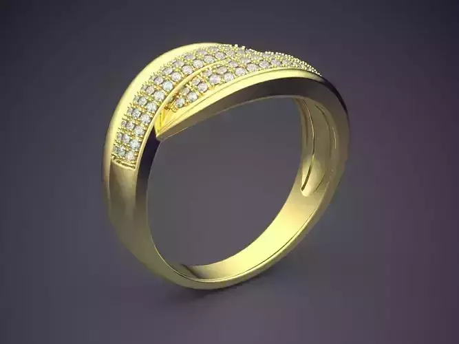 Ring With Small Diamonds 1117 3D print model