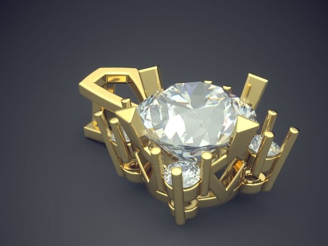 Vintage Classic Fancy Pendant 1111 3D print model