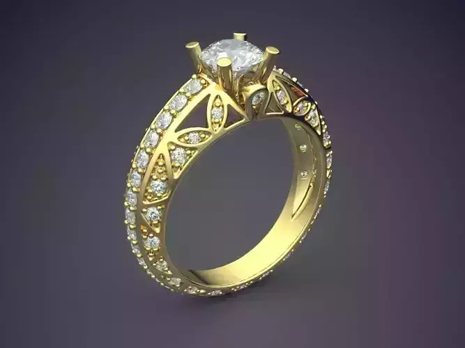 Ring Full Of Diamonds 1110 3D print model