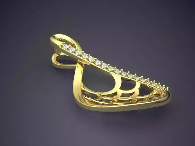 Pendant With Small Diamonds 1107 3D print model