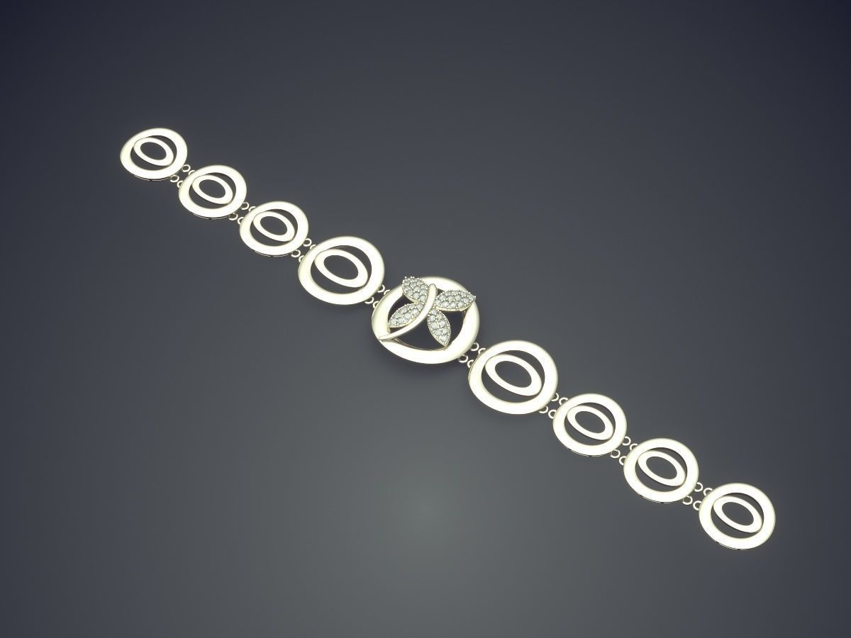 Beautiful Girly Bracelet 1108 3D print model_1