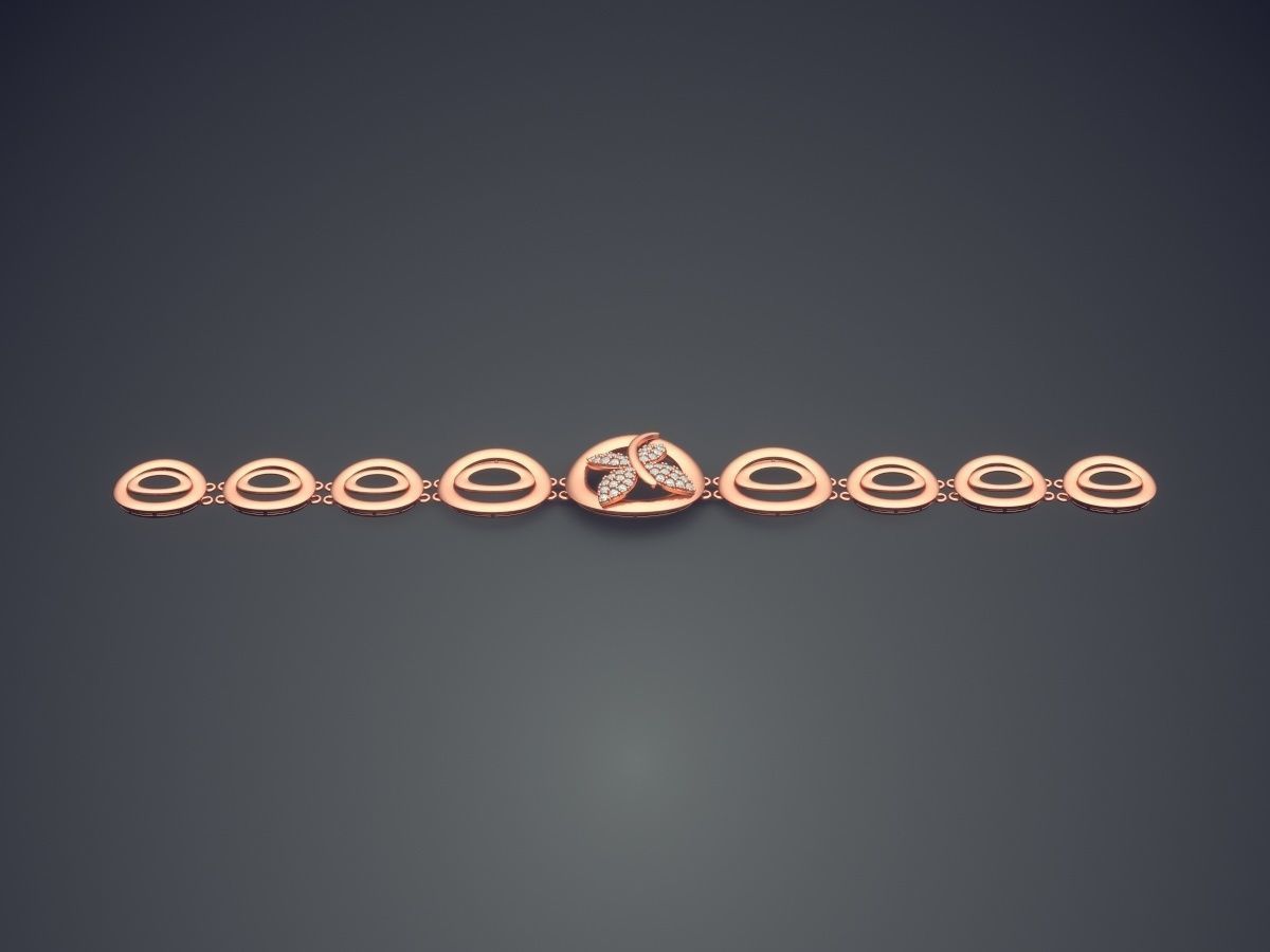 Beautiful Girly Bracelet 1108 3D print model_2