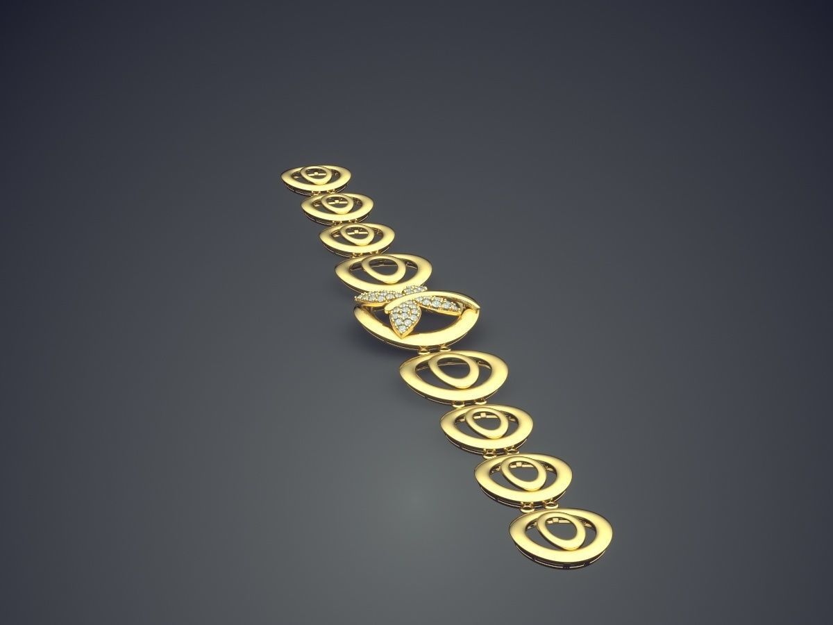 Beautiful Girly Bracelet 1108 3D print model_3