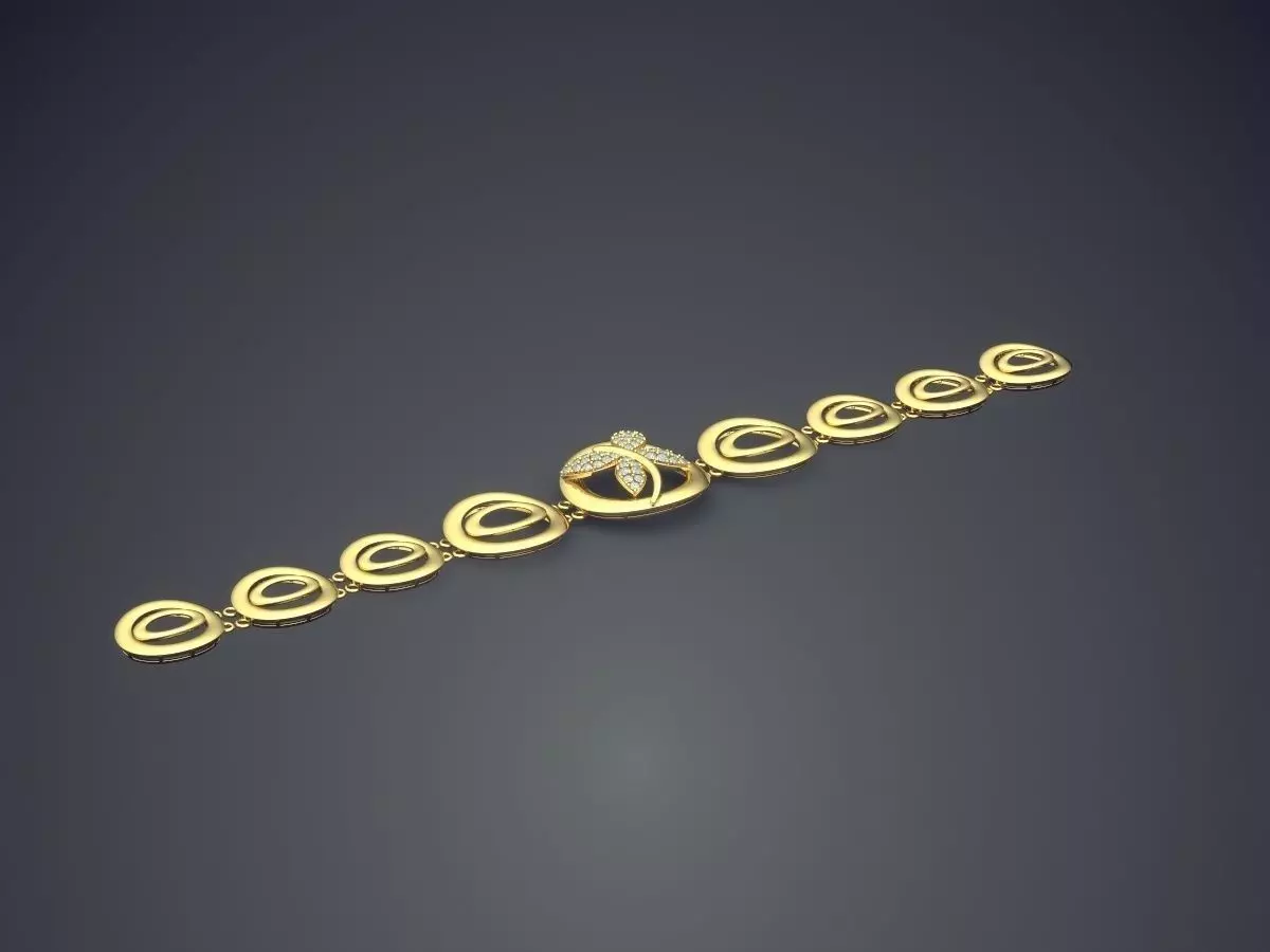 Beautiful Girly Bracelet 1108 3D print model_0