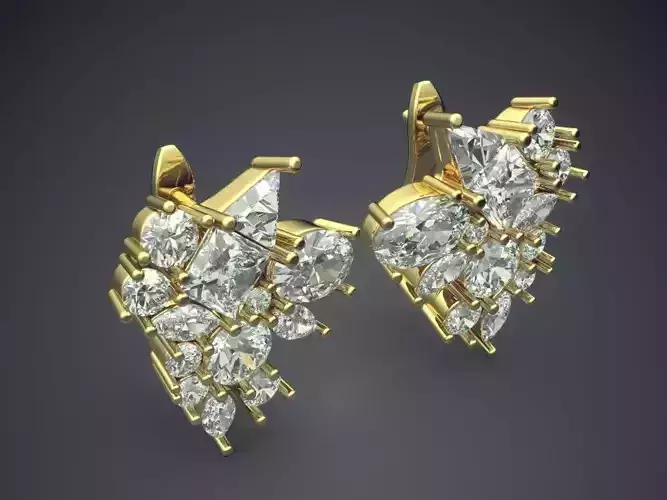 Elegant Earring With Diamonds 1105