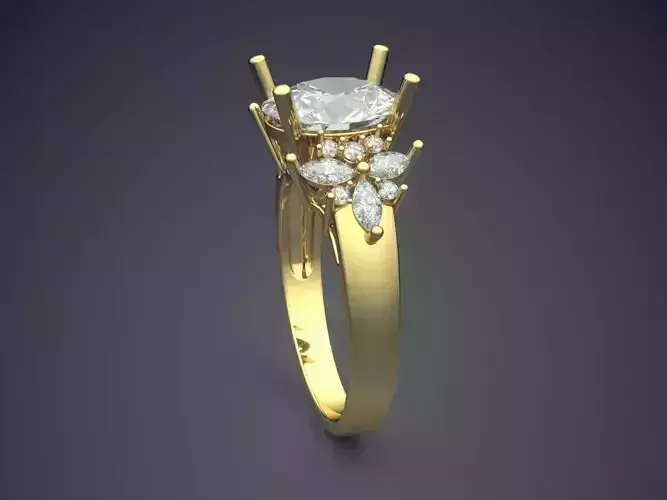 Wedding Ring With Diamonds 1101