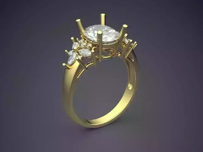 Wedding Ring With Diamonds 1101