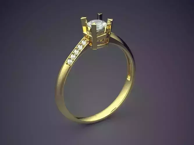 Simple Wedding Ring With Diamonds 1094