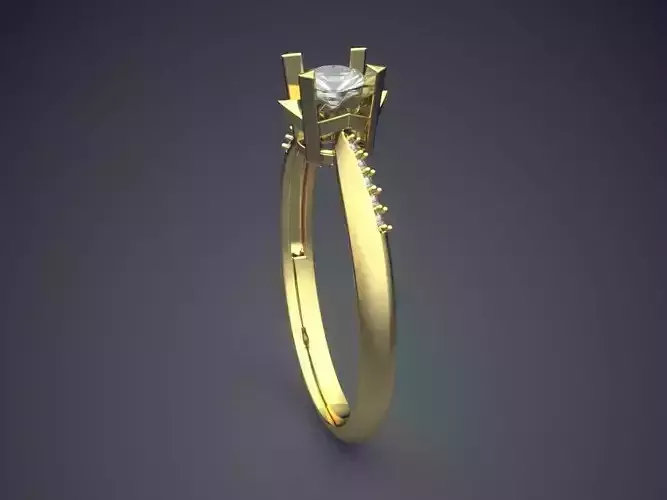 Simple Wedding Ring With Diamonds 1094