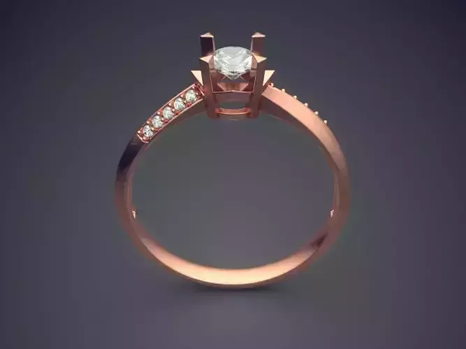Simple Wedding Ring With Diamonds 1094