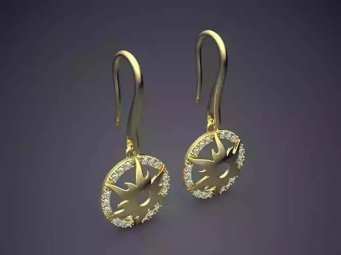 Vintage Detailed Earrings 1093