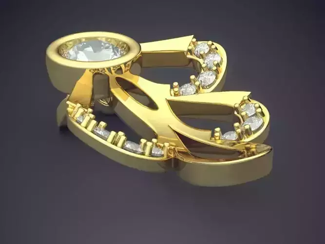 Pendant With Diamonds 1091 3D print model