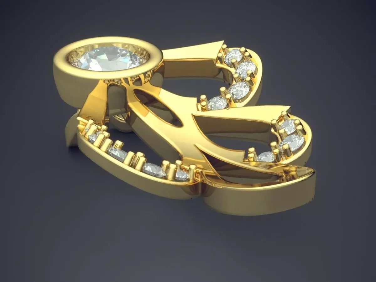 Pendant With Diamonds 1091 3D print model