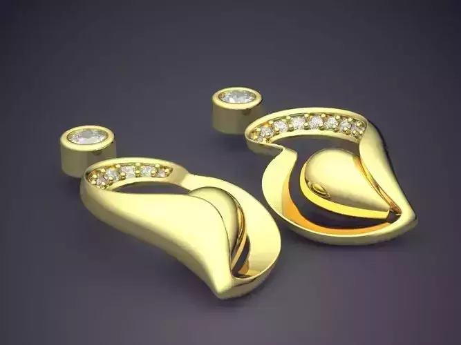 Elegant Earring With Diamonds 1087