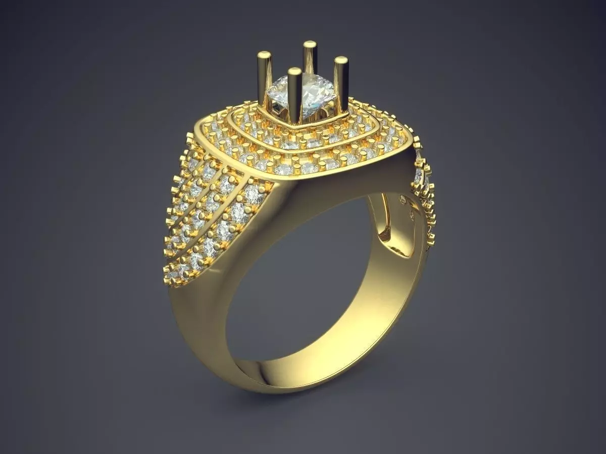 Glamorous Thick Ring 1099 3D print model