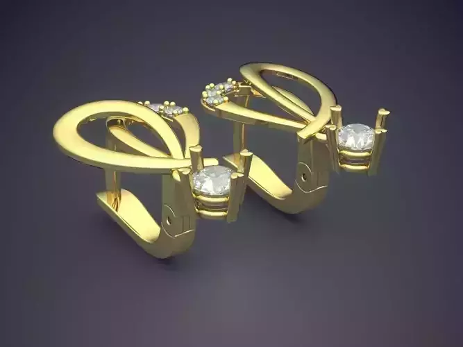 Earrings With Diamonds 1078