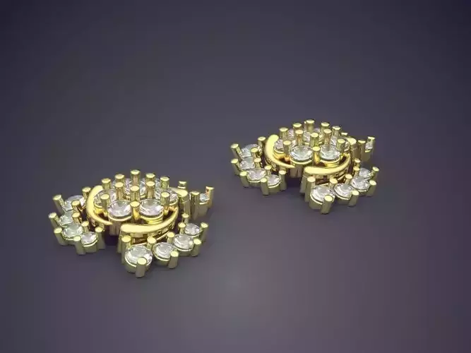 Earrings With Small Diamonds 1067