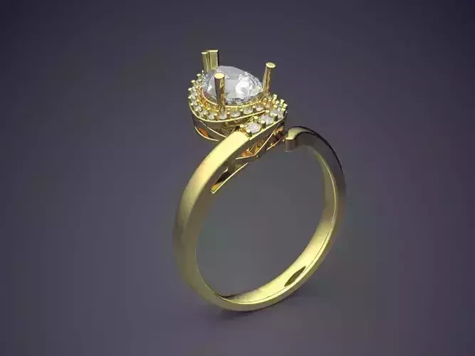 Elegant Ring With Diamonds 1064